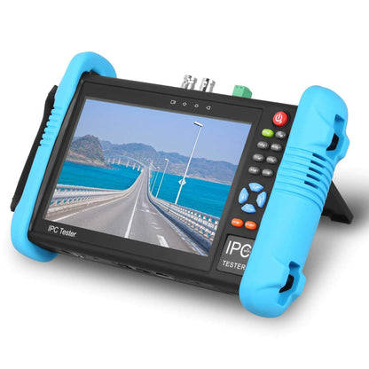 Pantalla táctil IPS de 7" H.265 Probador de cámara IP 4K CCTV analógico CVBS WiFi incorporado con POE HDMI RJ45 TDR Prueba de doble ventana CCTV