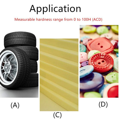 Durómetro digital portátil 0-100HD Shore A/C/D dureza con pantalla LCD grande para goma, neumático, plástico, plástico térmico, suelo