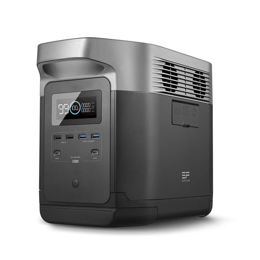 EF ECOFLOW Portable Power Station DELTA, UPS Power Supply 1260Wh Battery Pack con 6 1800W (3300W Surge) AC Outlets Solar Battery Generador