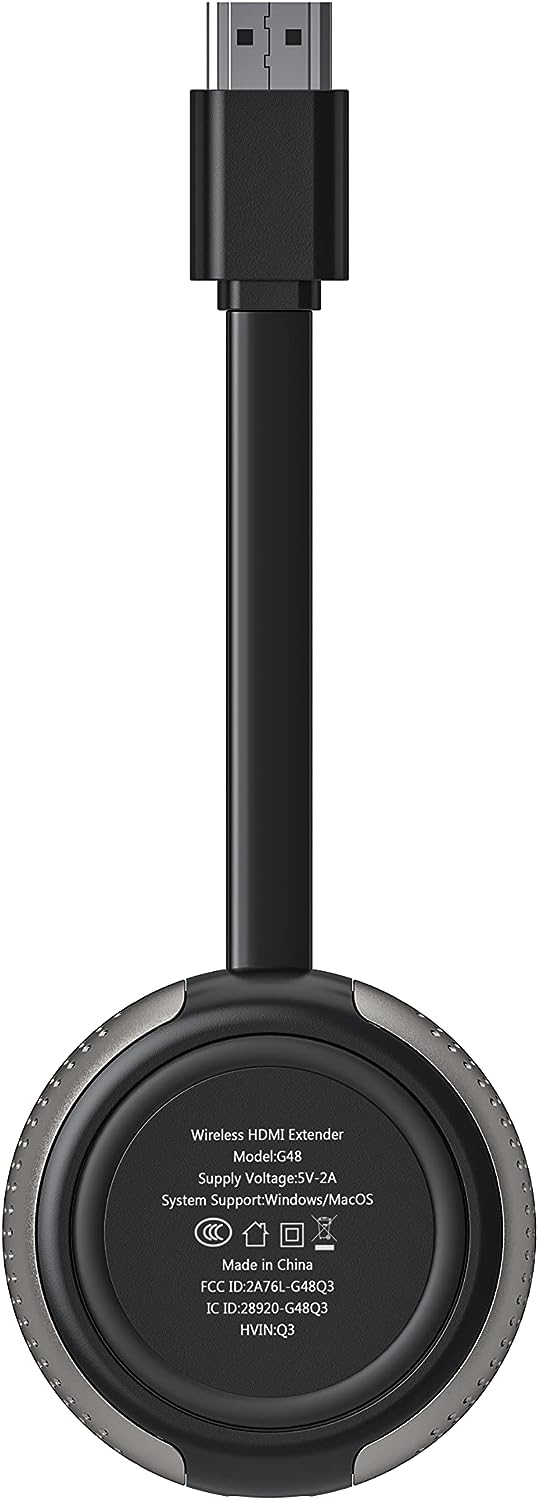 Transmisor y receptor HDMI inalámbrico 4K, TIMBOOTECH inalámbrico HDMI de 165 pies/50 m de largo alcance de transmisión de video/audio desde PC, portátil a HDTV, monitor, proyector, HDMI inalámbrico 5G para TIKTOK/Neflix/conferencias BBUSTIMHDMIDONGLE