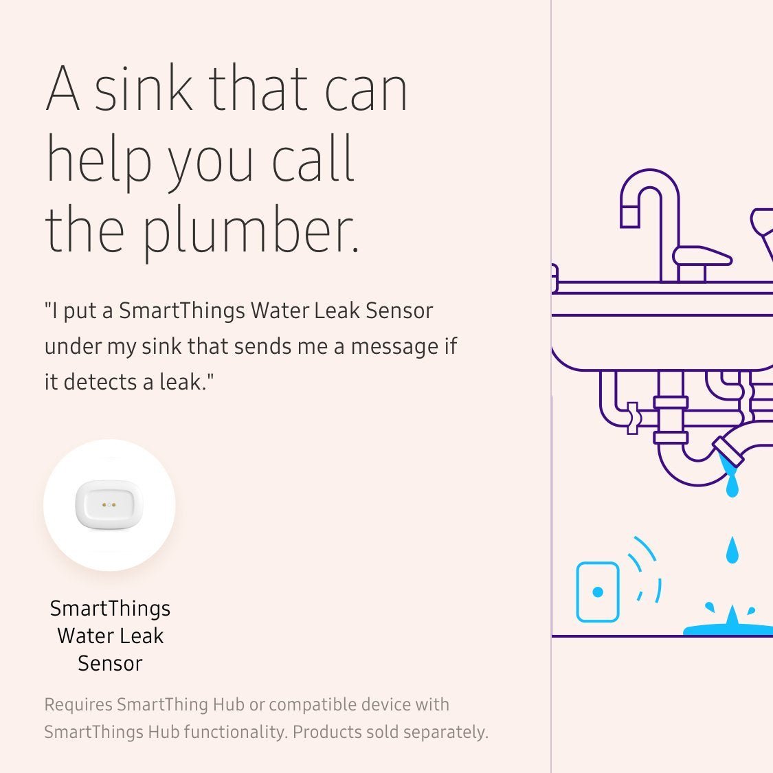 Samsung SmartThings Hub 3rd Generation [GP-U999SJVLGDA] Smart Home Automation Hub Home Monitoring Smart Devices - Alexa Google Home Compatible - Zigbee