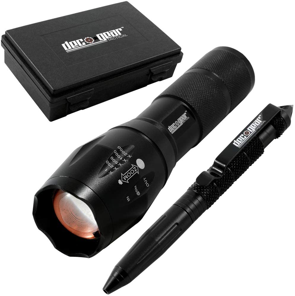 FLIR TG267 Cámara de diagnóstico de imágenes térmicas con paquete Bluetooth con linterna táctica Deco Gear y lápiz táctico juego con estuche a prueba de agua/golpes y cable USB trenzado de 3 pies
