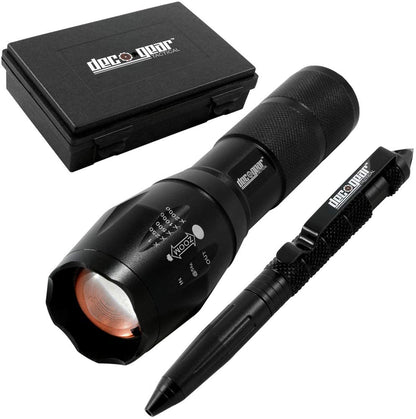 FLIR TG267 Cámara de diagnóstico de imágenes térmicas con paquete Bluetooth con linterna táctica Deco Gear y lápiz táctico juego con estuche a prueba de agua/golpes y cable USB trenzado de 3 pies