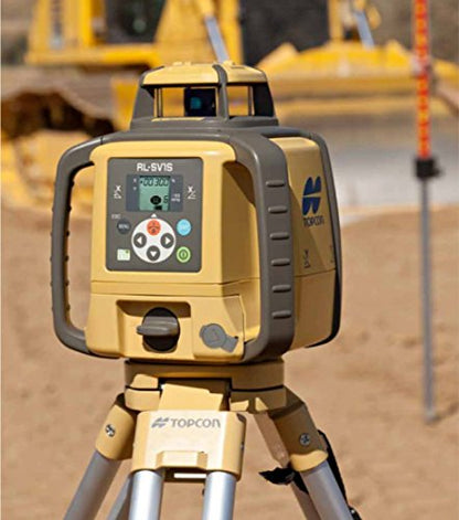Topcon RL-SV1S Láser rotativo de una sola pendiente autonivelante láser de construcción de 2,624.7ft receptor LS-80L y RC-50