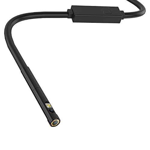 Ulefone Endoscopio impermeable IP67 para Ulefone Power Armor serie 18/19, Armor 13/16 Pro/21/24 teléfonos resistentes, 2M semirrígido, cámara dual de boroscopio de 0.217 in, 7 luces LED