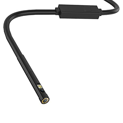 Ulefone Endoscopio impermeable IP67 para Ulefone Power Armor serie 18/19, Armor 13/16 Pro/21/24 teléfonos resistentes, 2M semirrígido, cámara dual de boroscopio de 0.217 in, 7 luces LED