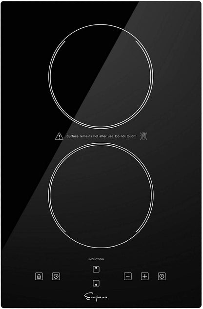 Empava 24" Electric Induction Cooktop with 4 Booster Burners Smooth Surface Black Tempered Glass EMPV-IDC24