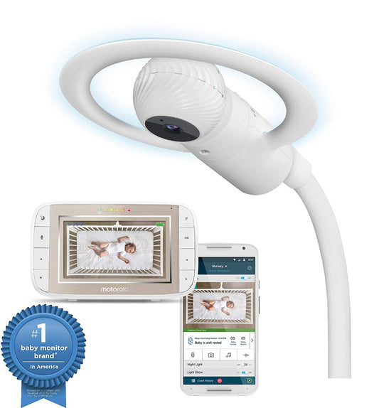 Motorola Halo+ Over-The-Crib Baby Monitor & Soother with HD Wi-Fi Camera & Parent Unit