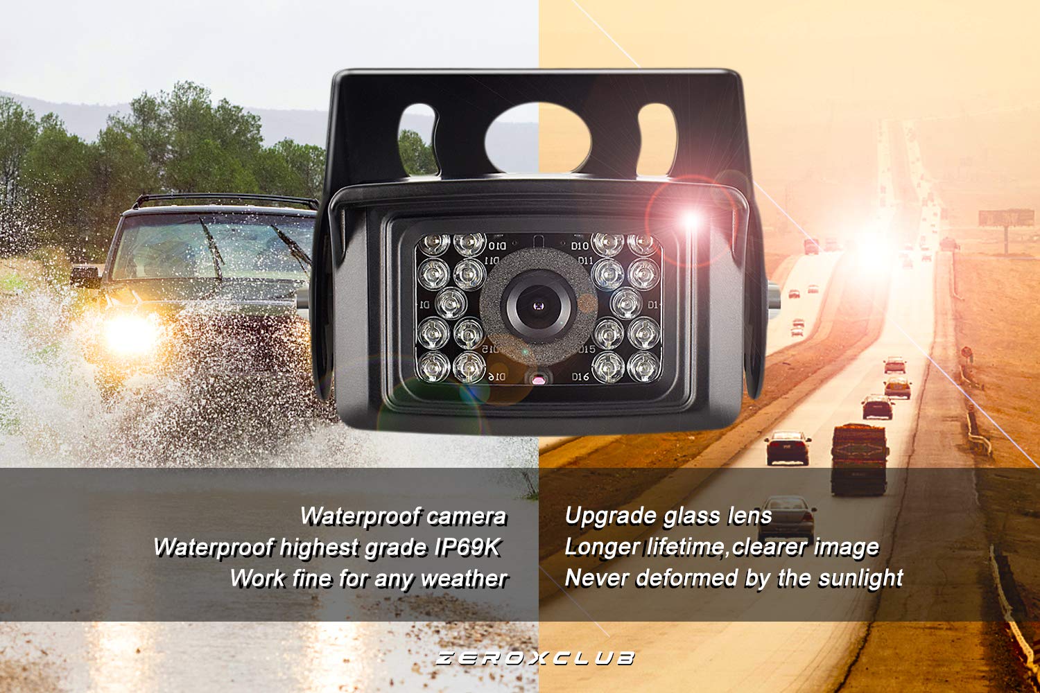 ZEROXCLUB Wireless Rear View Camera Kit