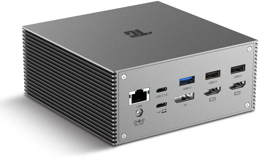 Tiergrade USB C Docking Station with Dual 4K HDMI,DP, 6 USB Ports, SD/TF Card Slot, 60W USB-C PD Charging Dock, Triple Display for Windows USB C 3.1 Gen 2 Systems, Extended Display NOT for Mac OS