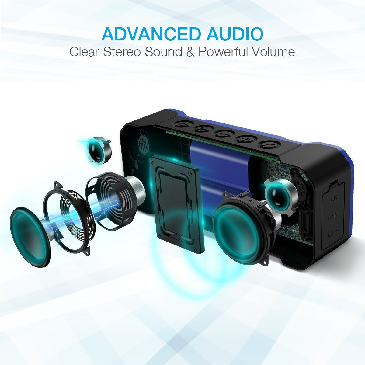 Poweradd MusicFly Indoor/Outdoor Portable Wireless Bluetooth Speakers