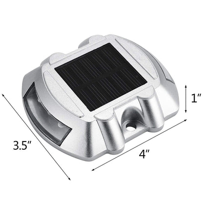 Happybuy Driveway Lights 12-Pack Solar Driveway Lights Bright White Solar Deck Lights Outdoor Waterproof Wireless Dock Lights 6 LEDs for Deck Dock Driveway Path Warning Garden Walkway Sidewalk Steps