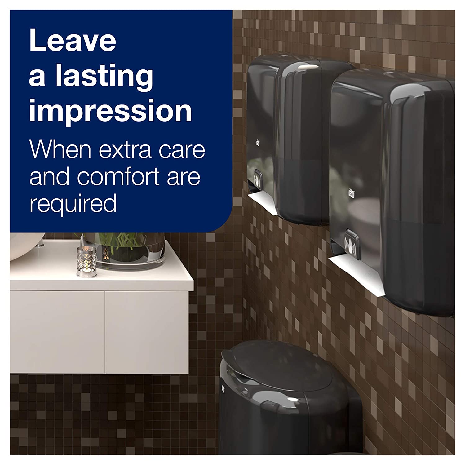 Tork Matic - Dispensador de toallas de mano con sensor de intuición 5511282, diseño de elevación – Dispensador de toallas de mano de papel H1, dispensador sin contacto de una a una, color negro
