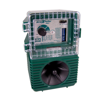 Bird-X BirdXPeller Pro - Repelente electrónico de pájaros para Palomas, Estrellas, chispas, anteojos, Versión 2 BXP-PRO 2