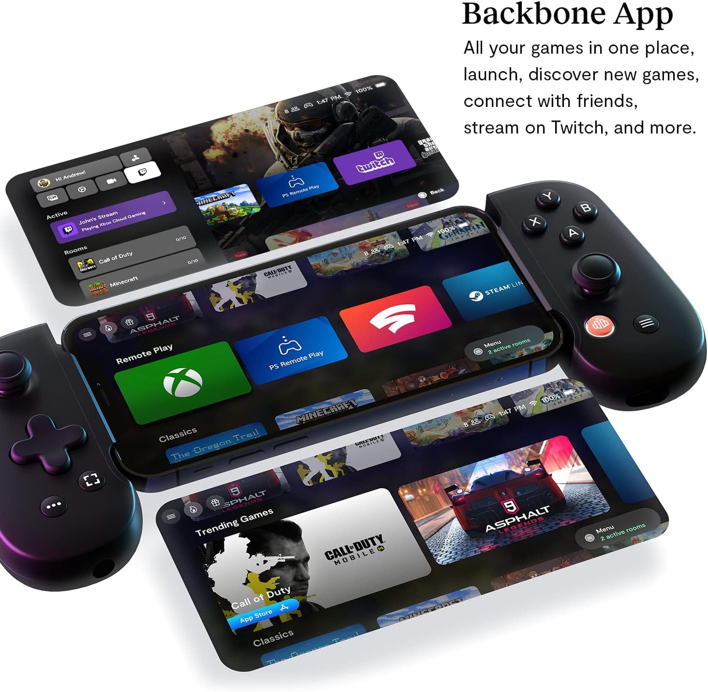 BACKBONE One Mobile Gaming Controller for iPhone [PlayStation Edition] - Enhance Your Gaming Experience on iPhone - Play Xbox, PlayStation, Call of Duty, Roblox, Minecraft, Genshin Impact & More