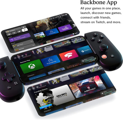 BACKBONE One Mobile Gaming Controller for iPhone [PlayStation Edition] - Enhance Your Gaming Experience on iPhone - Play Xbox, PlayStation, Call of Duty, Roblox, Minecraft, Genshin Impact & More