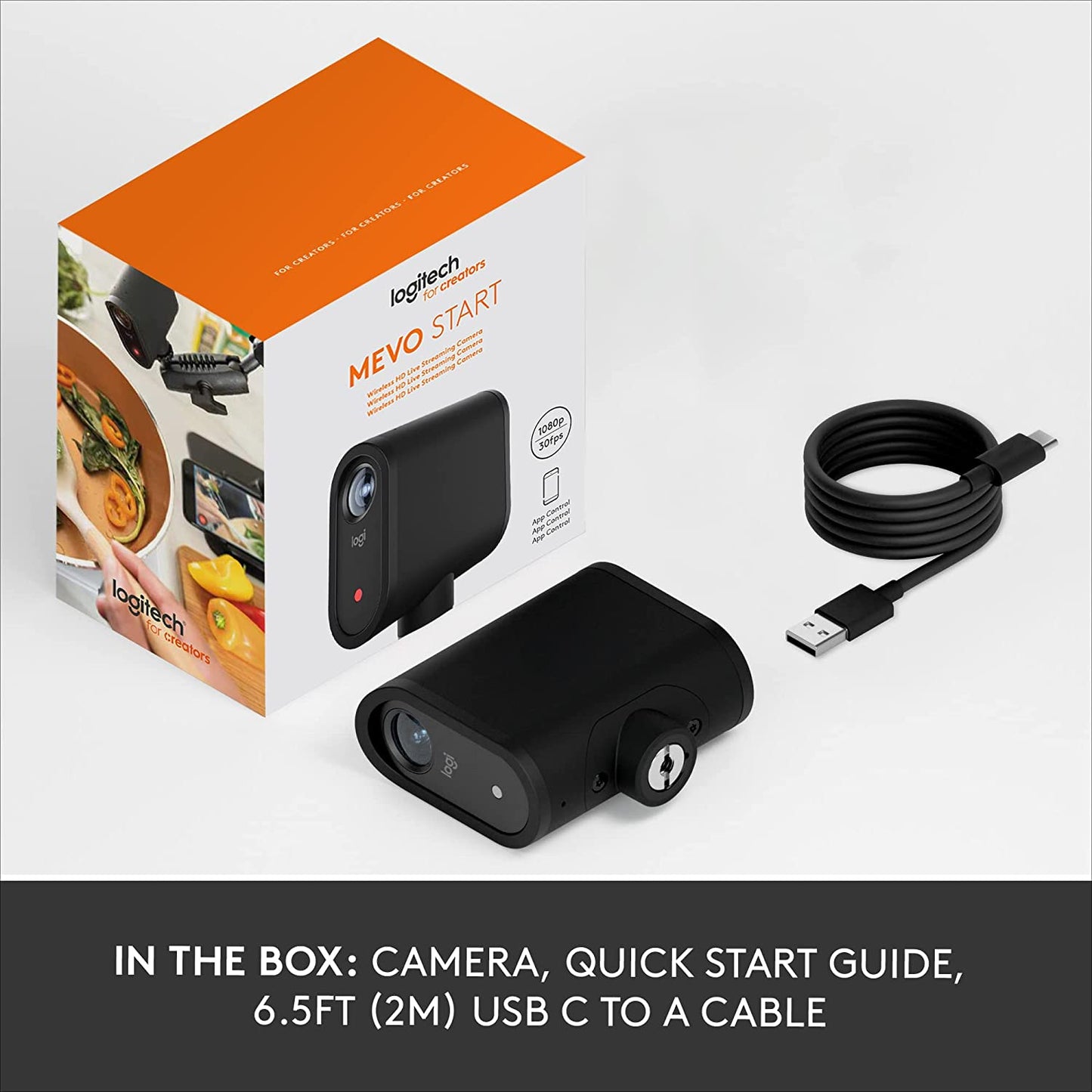 Logitech Mevo Start cámara inalámbrica de transmisión en vivo calidad de video HD 1080p transmisión a través de LTE o Wi-Fi 961-000498