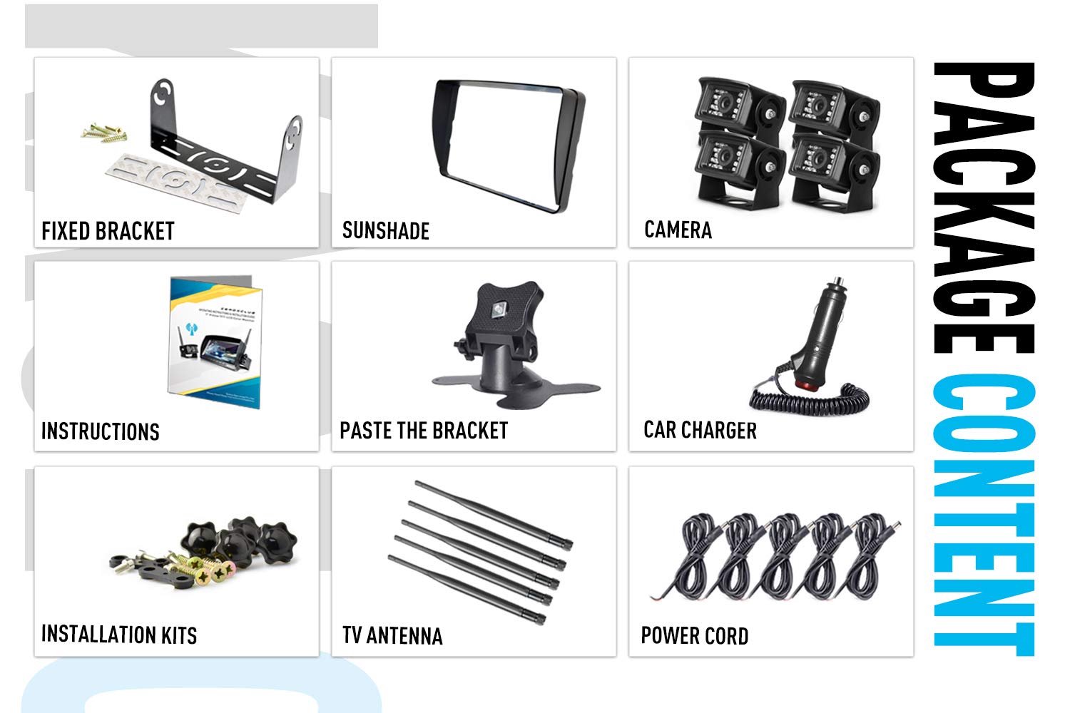 ZEROXCLUB Wireless Rear View Camera Kit