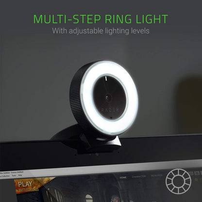 Razer Kiyo Streaming Webcam: 1080p 30 FPS / 720p 60 FPS - Ring Light w/ Adjustable Brightness - Built-in Microphone - Advanced Autofocus