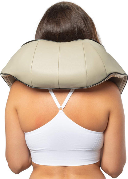 Deep Kneading Neck Massager with Heat - Electric Shiatsu Neck Back and Shoulder Massager for Home Car or Office Use (Black)