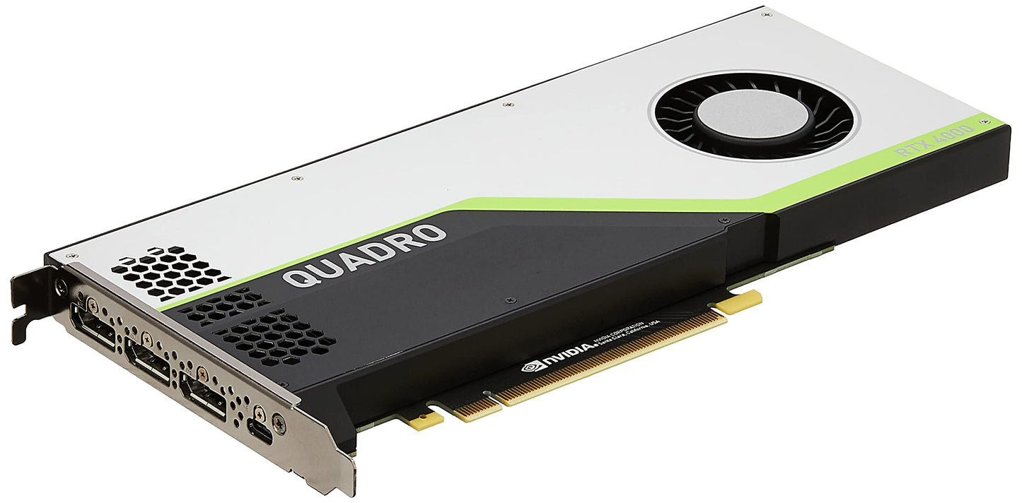 PNY VC-839 Tarjeta de Video Nvidia Quadro Rtx4000/PCI Express 3.0 X16/GDDR6/8 GB/DP 1.4/3X DP/USB Tipo C//Gama Alta/Diseño,