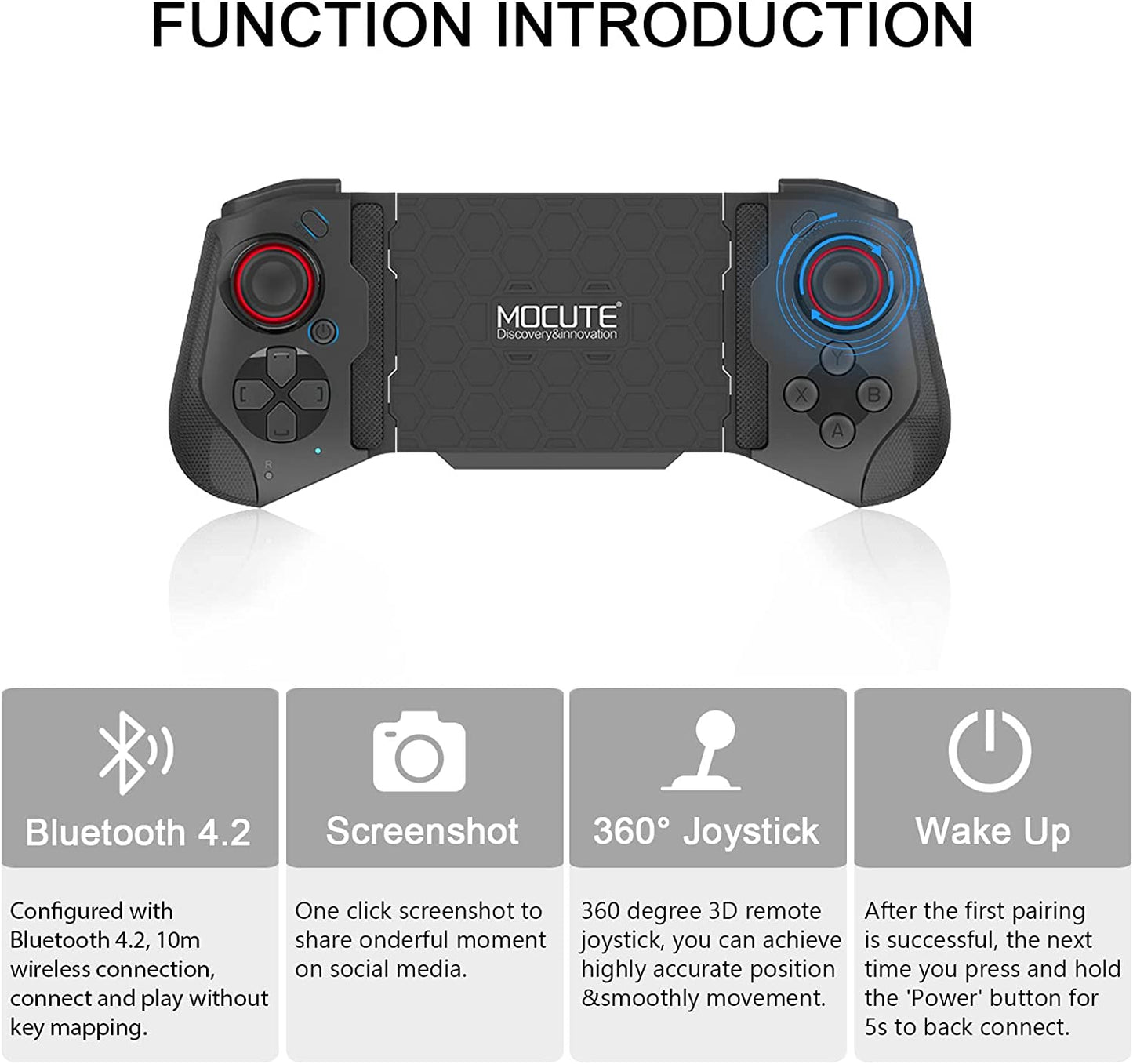 Joso Controlador de juego inalámbrico para iOS iPhone Gamepad compatible con juegos móviles MFi