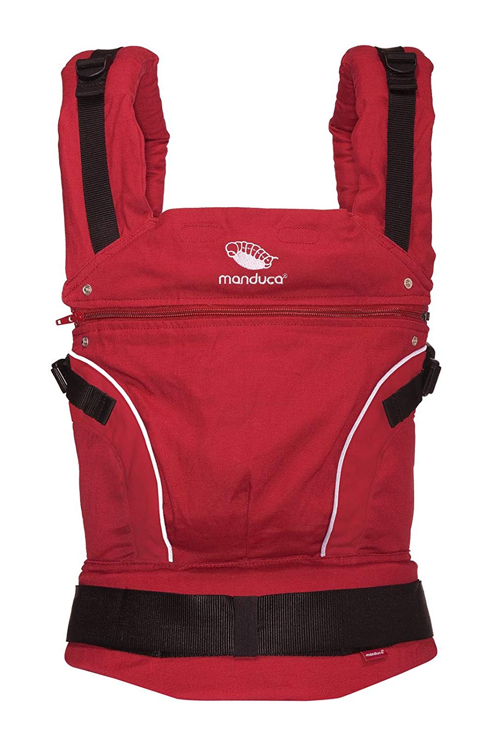 Manduca 222-03-80-000 - Mochila portabebés (de 3,5 Kg hasta 20 Kg), Gris (Dark Grey) Rojo (Chili Red)