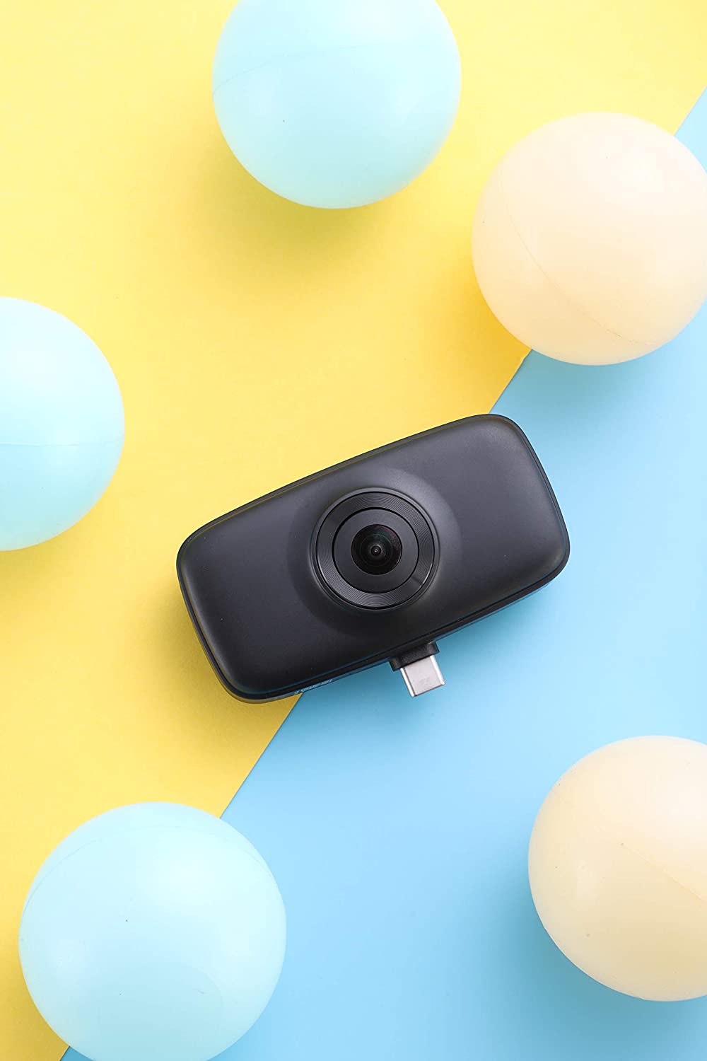 KanDao [Gift[Christmas][New Year] QooCam Fun [Type-C ONLY] Phone Lens Camera Lens 360 Lens for Smartphone for Live Streaming and vlogging