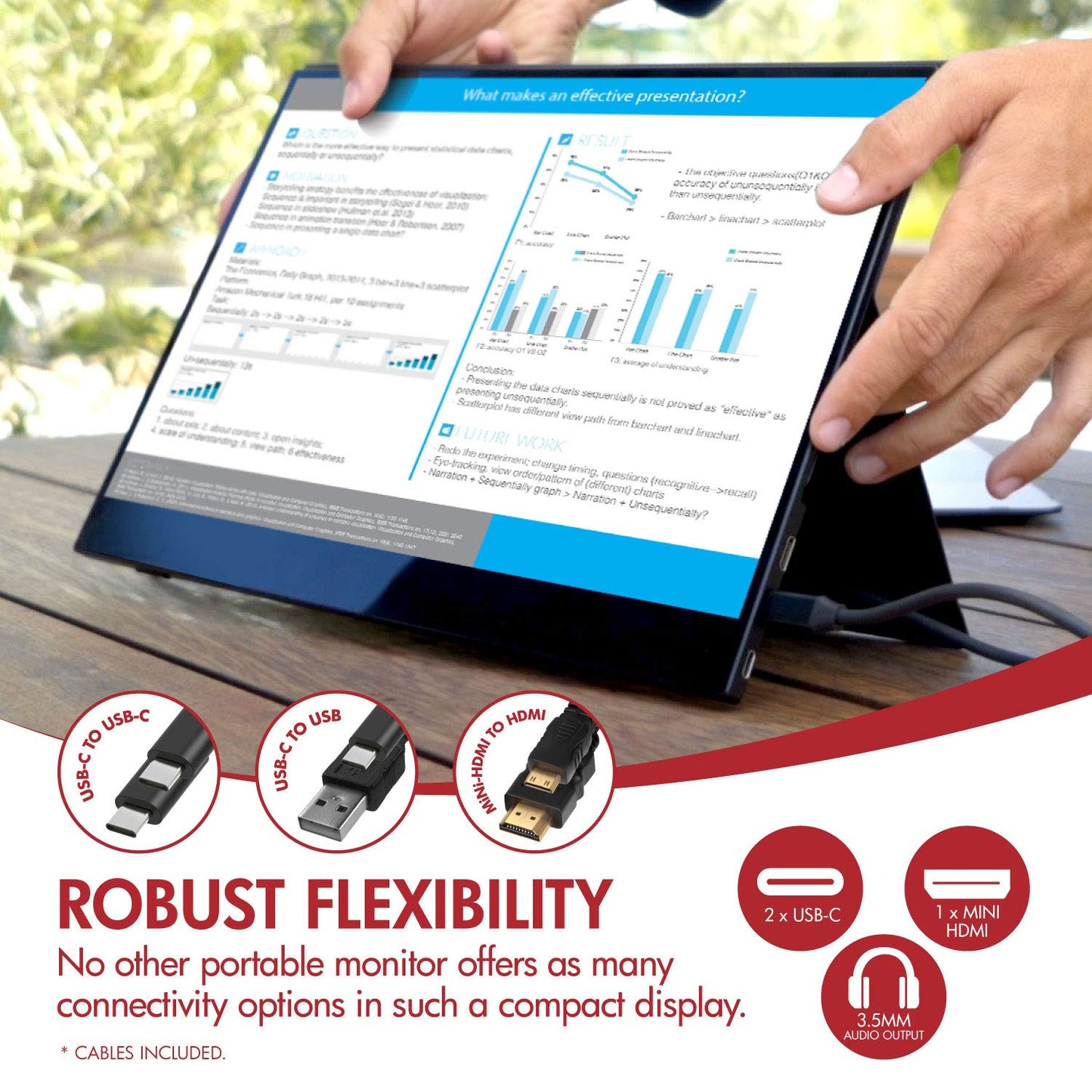 VIOTEK LinQ P16C 16-Inch Portable Monitor for Laptop
