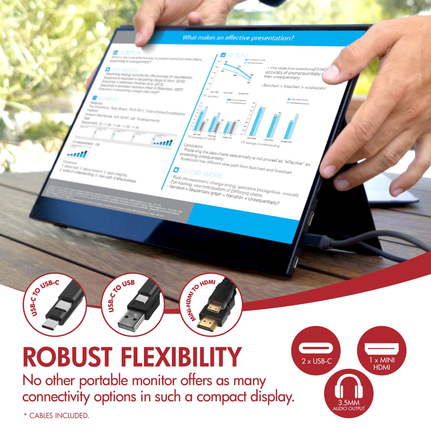 VIOTEK LinQ P16C 16-Inch Portable Monitor for Laptop