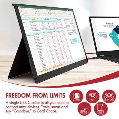 VIOTEK LinQ P16C 16-Inch Portable Monitor for Laptop