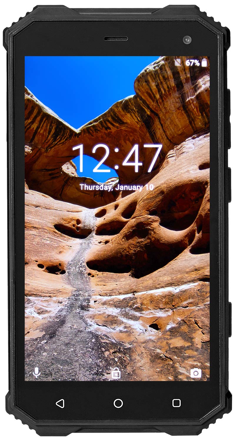 NUU Mobile R1 Rugged IP68-Rated - Waterproof Dual Sim 4G LTE Unlocked Android 8 Smartphone - Black - US Warranty