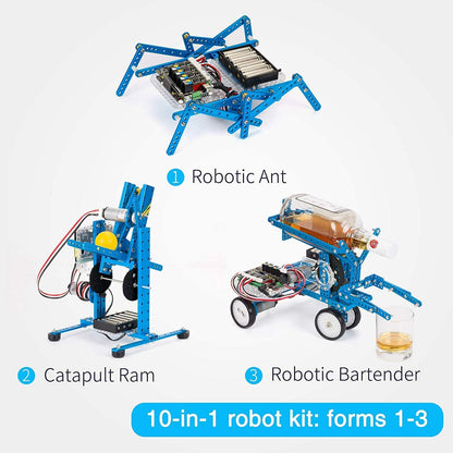 Bricolaje Makeblock, kit de robot calidad premium, 10-en-1 robot, educación, Scratch 2.0, Robot programable para que los niños aprendan codificación, robótica y electrónica