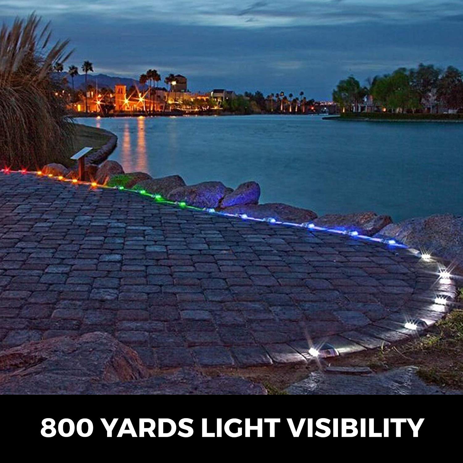 Happybuy Driveway Lights 12-Pack Solar Driveway Lights Bright White Solar Deck Lights Outdoor Waterproof Wireless Dock Lights 6 LEDs for Deck Dock Driveway Path Warning Garden Walkway Sidewalk Steps