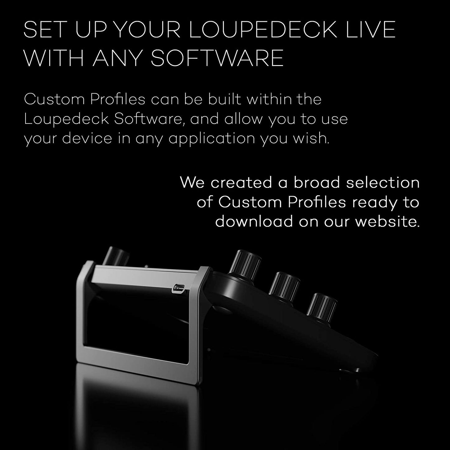 Loupedeck Live - La consola personalizada para transmisión en vivo, edición de fotos y vídeo con botones personalizables, diales y pantalla táctil LED