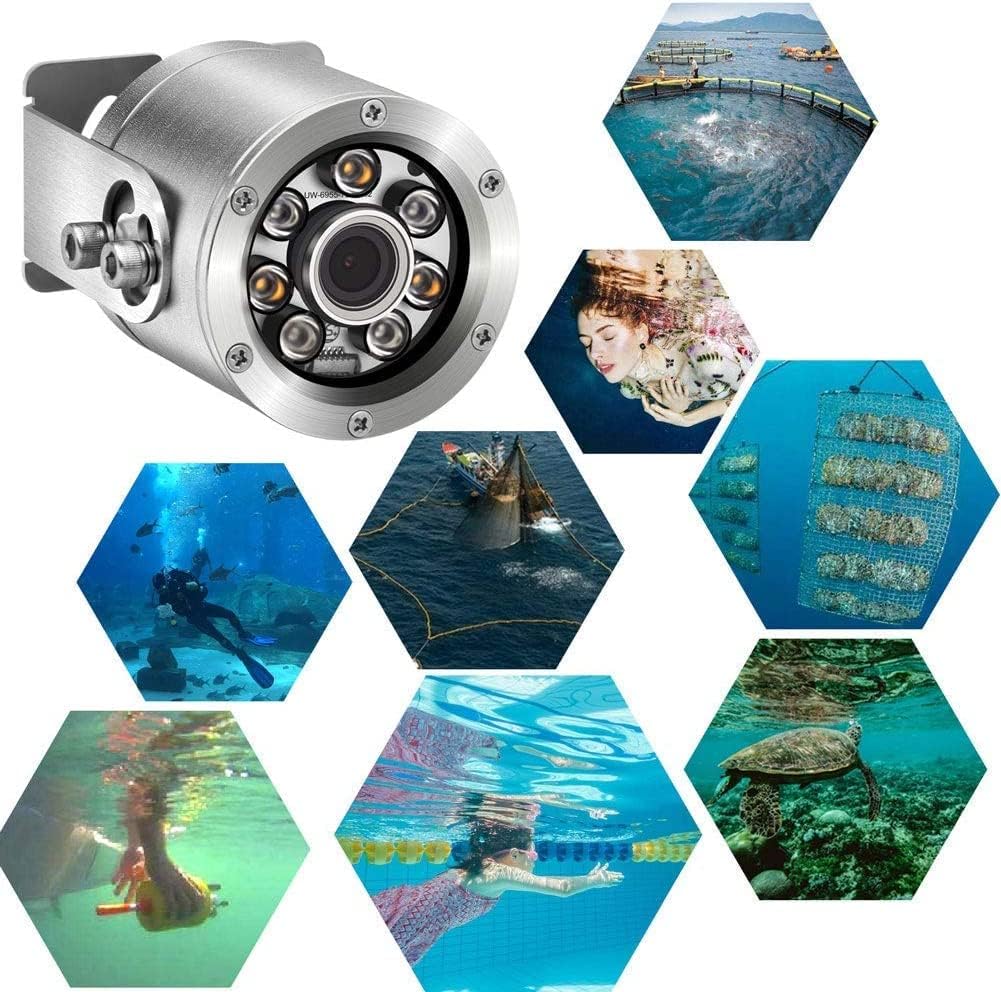 Barlus Cámara subacuática mejorada Lente de enfoque ajustable 5MP Full HD Video POE Cámara para Koi Pond