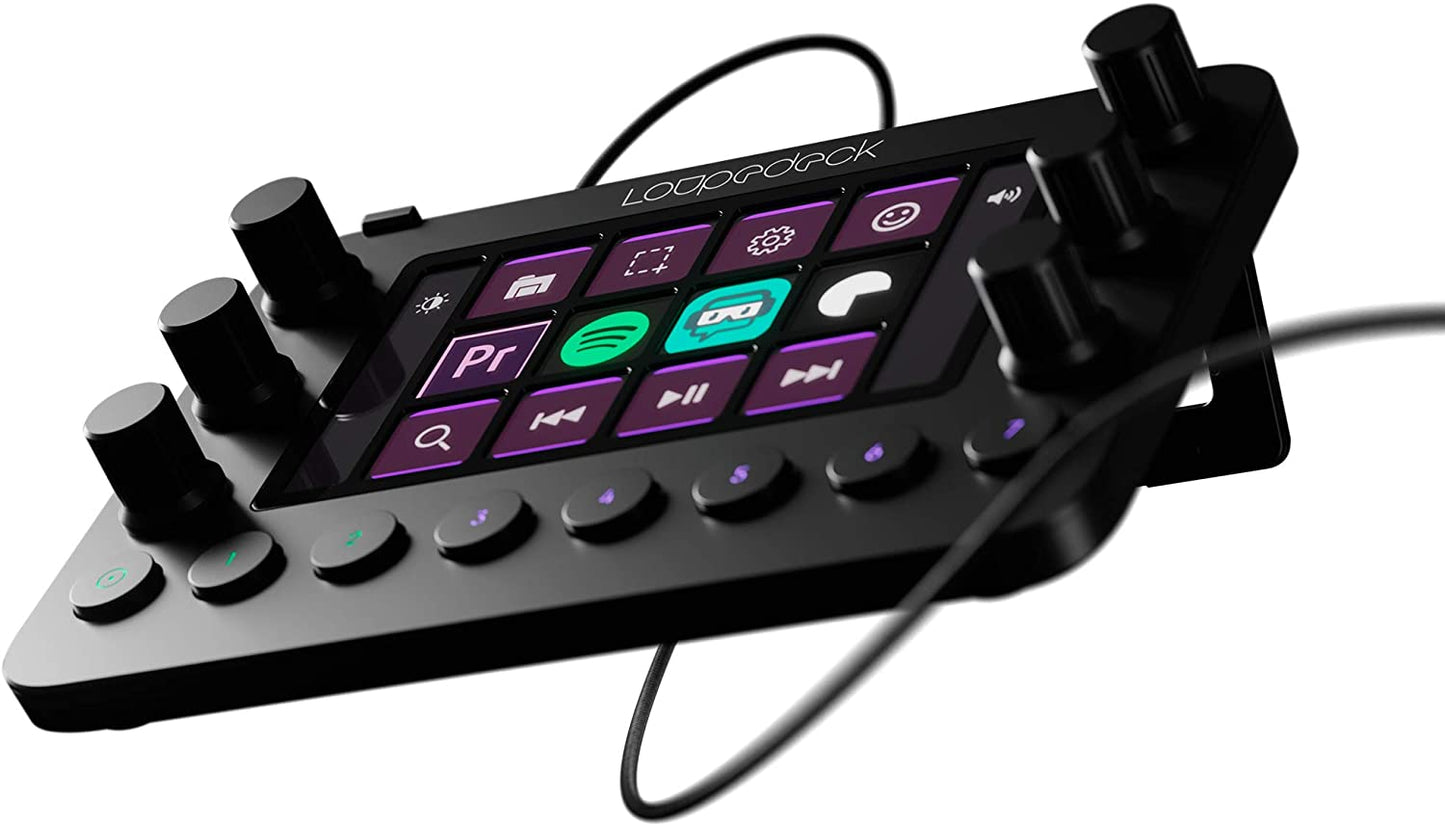 Loupedeck Live - La consola personalizada para transmisión en vivo, edición de fotos y vídeo con botones personalizables, diales y pantalla táctil LED