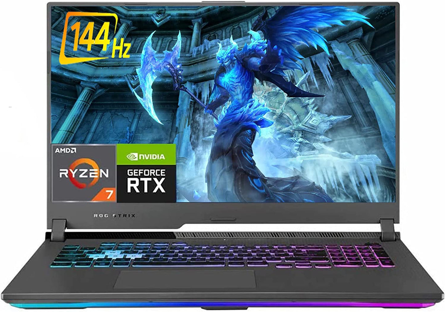 ASUS ROG Strix G17 - Laptop para juegos de 17.3 pulgadas FHD 144 Hz IPS, AMD 8 núcleos Ryzen 7 4800H (>i7-10750H), 16 GB de RAM, SSD de 512 GB, NVIDIA GeForce RTX 3060, teclado retroiluminado RGB, Wifi6 Win10 + accesorios CUE