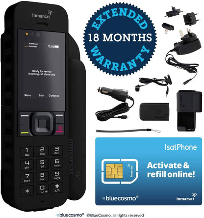 BlueCosmo Inmarsat IsatPhone 2.1 kit de teléfono satélite, 1: Tarjeta SIM incluida (sin horario de aire)