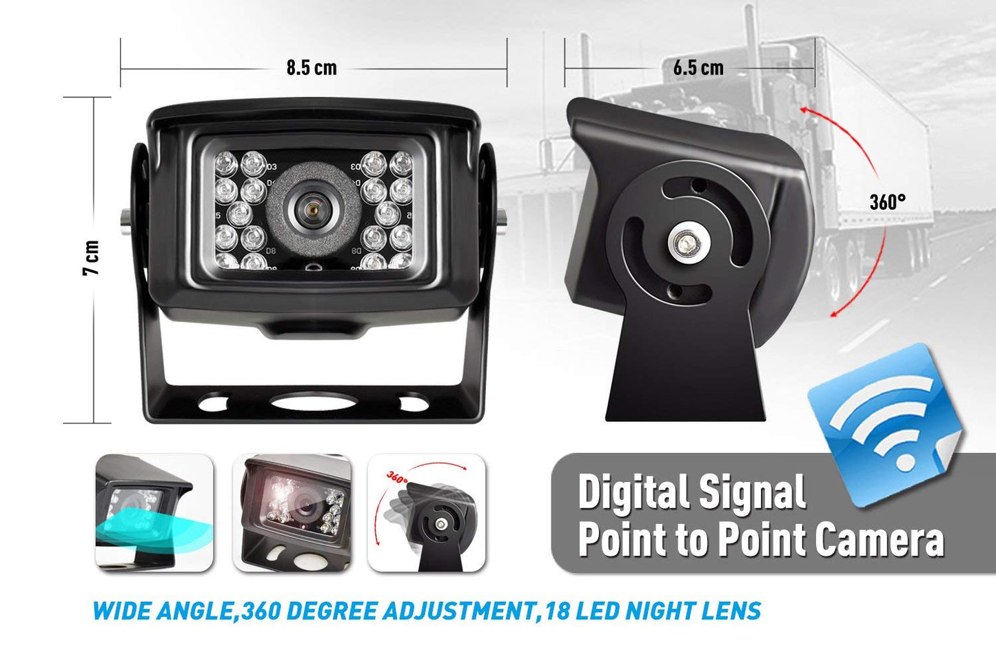 ZEROXCLUB Wireless Rear View Camera Kit