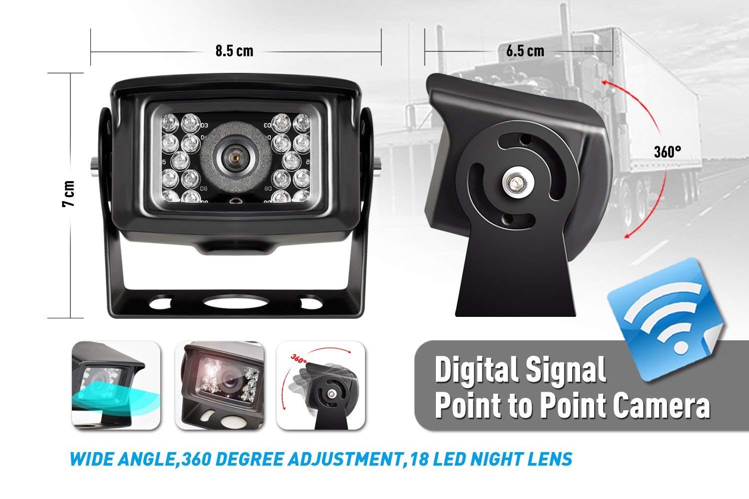 ZEROXCLUB Wireless Rear View Camera Kit