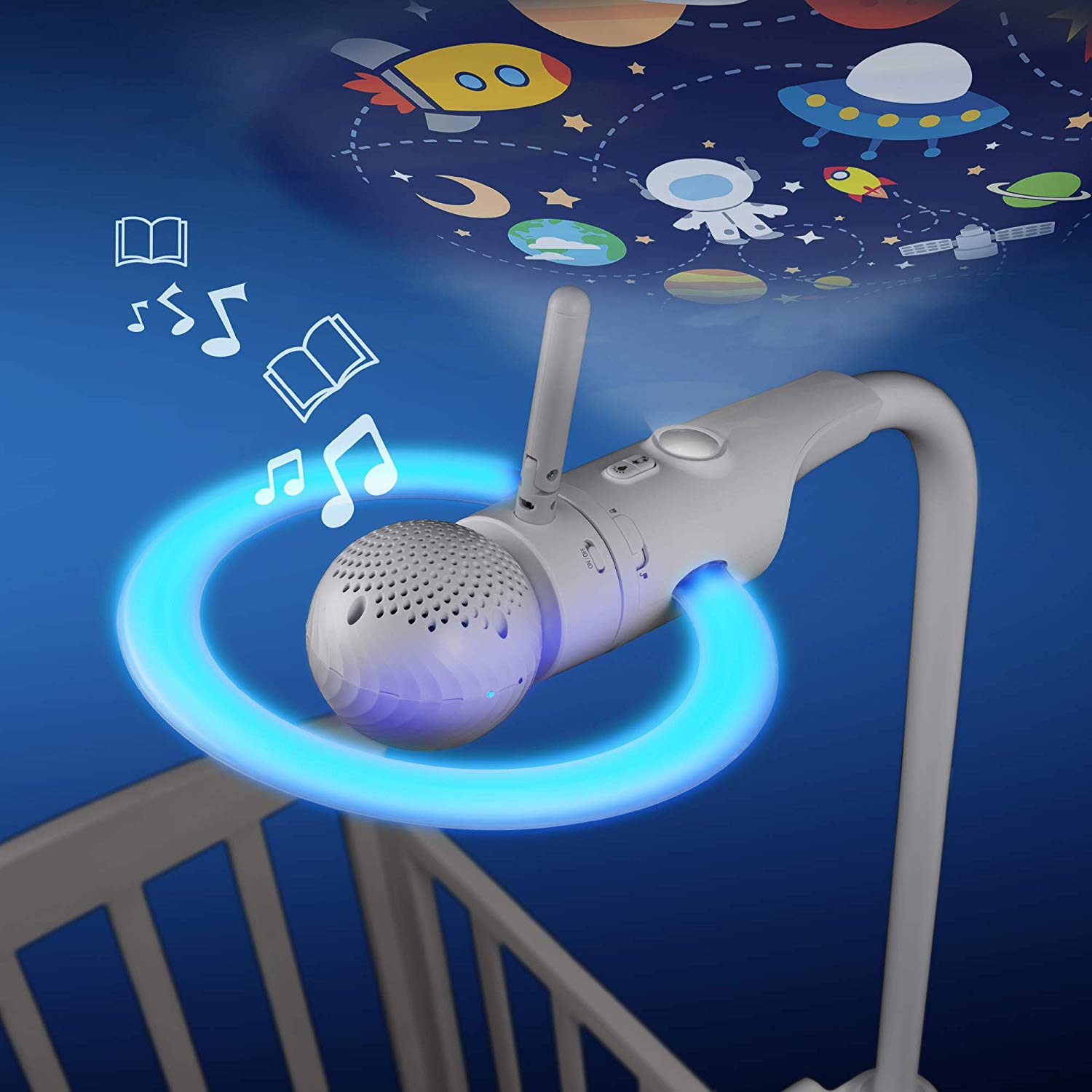 Motorola Halo+ Over-The-Crib Baby Monitor & Soother with HD Wi-Fi Camera & Parent Unit