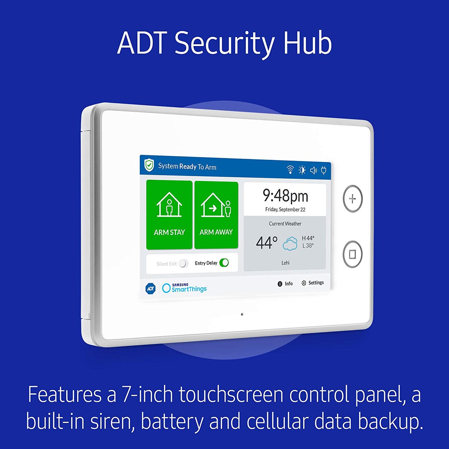 Samsung SmartThings ADT Wireless Home Security Starter Kit with DIY Smart Alarm System Hub