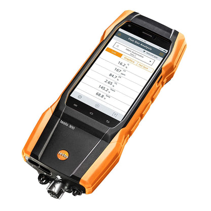 Kit analizador de combustión residencial y comercial testo 300 I con impresora bluetooth opcional I CO Meter para gases de combustión, proyecto, presión diferencial y niveles de CO ambiental de los sistemas de calefacción