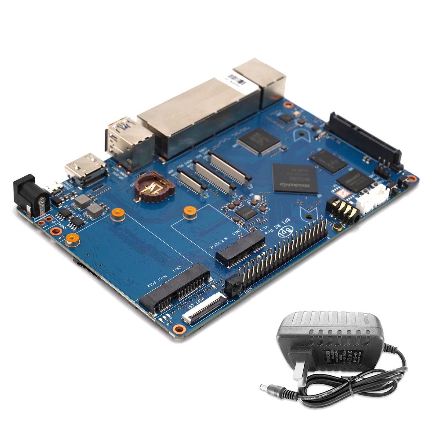 BPI R2 Pro Placa de desarrollo de enrutador inteligente de código abierto RK3568 0.8TOPS 2G LPDDR4 16G EMMC 5 Gigabit Port OpenWRT Linux IOT NAS