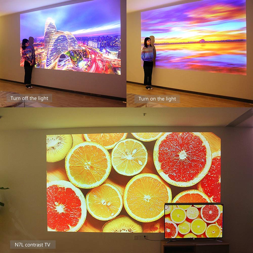 JMGO J6S Native 1080P Full HD 4K Projector with Android, 1100 ANSI lm, Auto Focus, Keystone Correction,DLP, Dolby, 3D, WiFi, Bluetooth Speaker, Smart Home Cinema Video Projector, 300" Picture