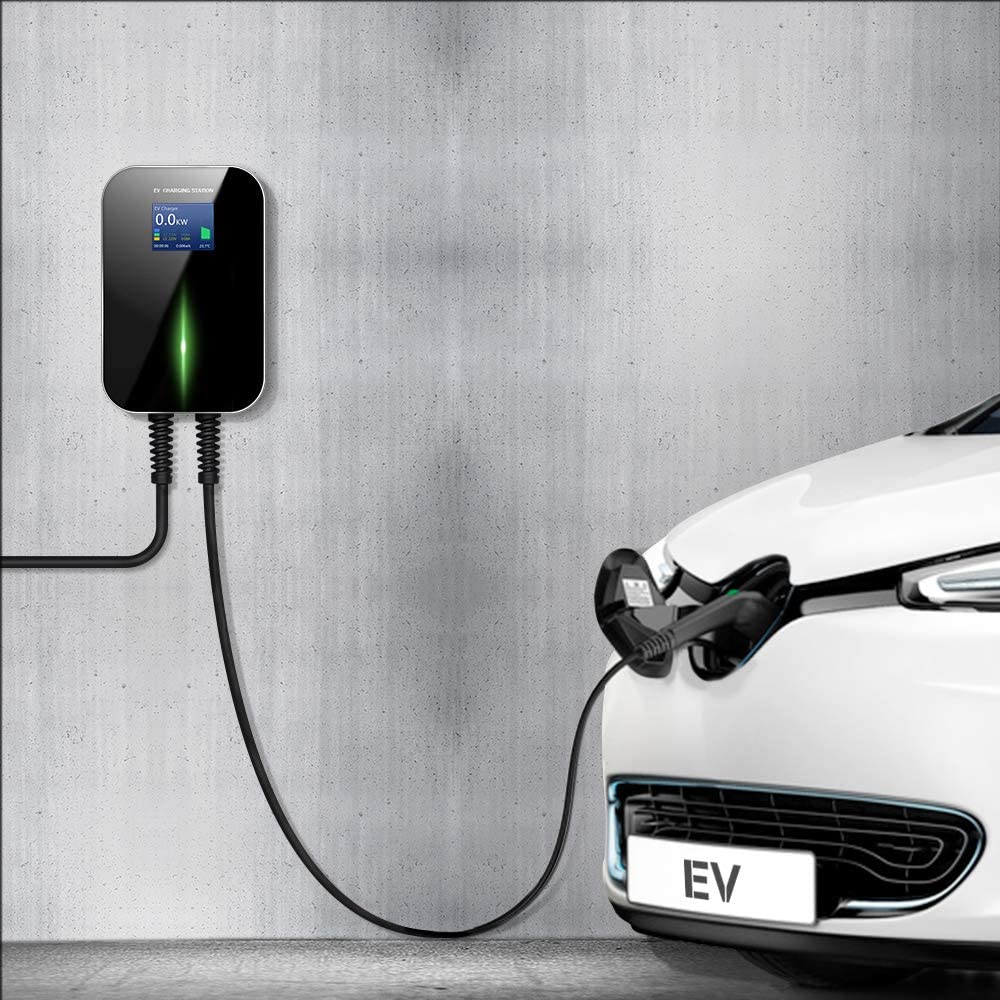 Lectron 240V 32 Amp Level 2 Electric Vehicle (EV) Charging Station with 20ft/6m J1772 Cable & NEMA 14-50 Plug - EVSE 7.68kW Compatible with All SAE J1772 Electric Vehicles
