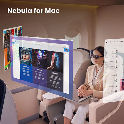 Nreal Gafas Air AR, gafas inteligentes con enorme teatro virtual Micro-OLED de 201" juego en PC/Android/iOS NR-7100RGL