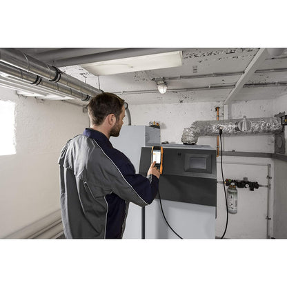 Kit analizador de combustión residencial y comercial testo 300 I con impresora bluetooth opcional I CO Meter para gases de combustión, proyecto, presión diferencial y niveles de CO ambiental de los sistemas de calefacción