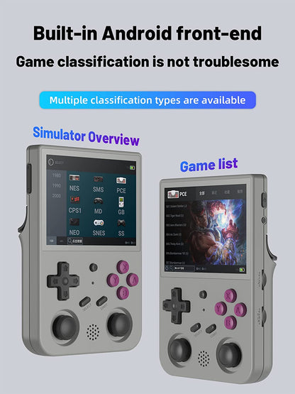 RG353V - Consola de juegos portátil de 3.5" visualización IPS de 640x480 CPU de alta resolución RK3566 Quad-Core OS Android 11 Linux 2G/64G+16G